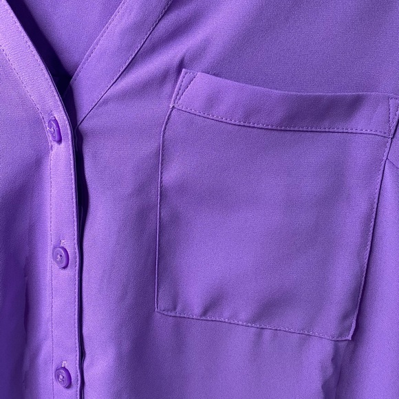 Purple button up blouse - Picture 3 of 6